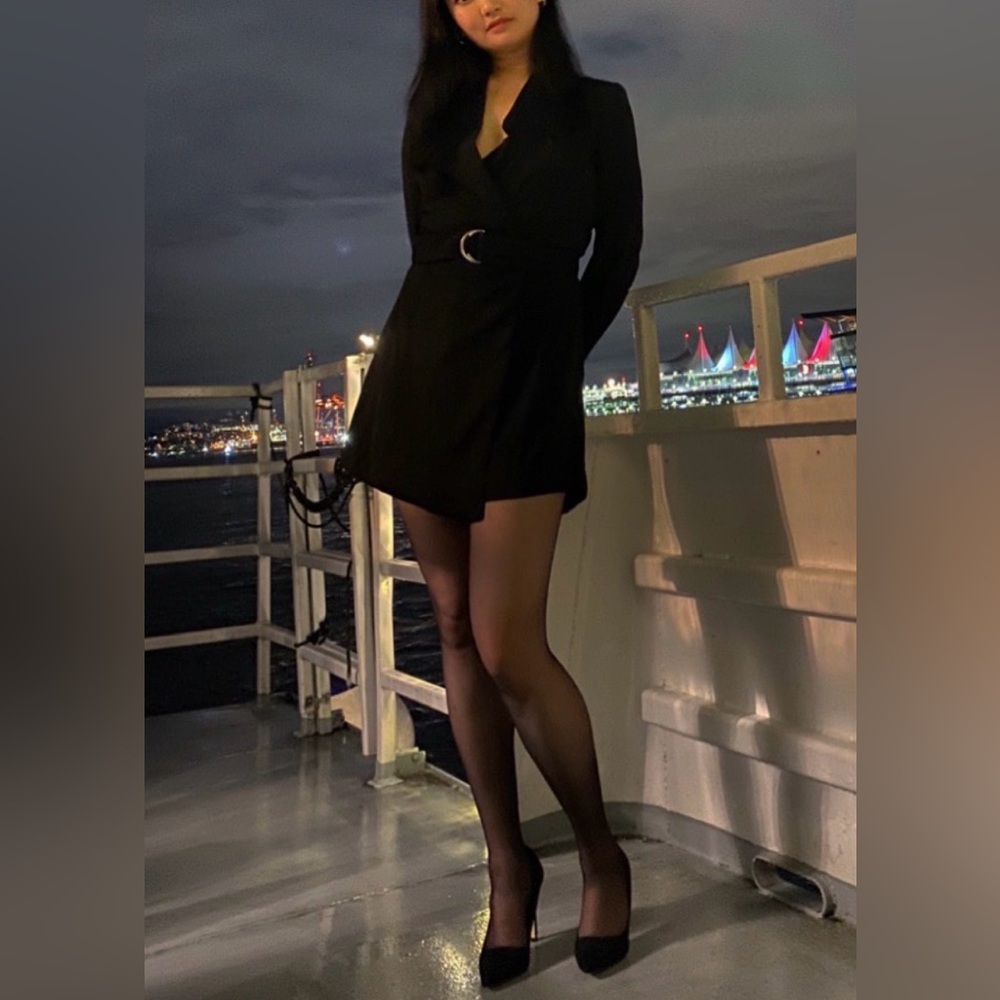 H&M black blazer jumpsuit